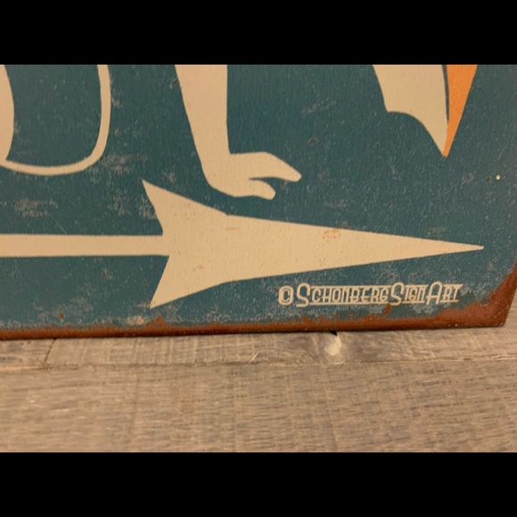 Schonberg Vintage Metal Beach Sign Art - Picture 3 of 8